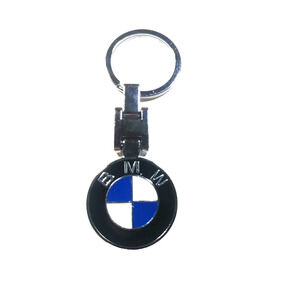 B M W Keychain Black Blue Silver Tone Car